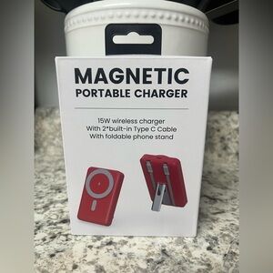 Red Magnetic Portable Charger